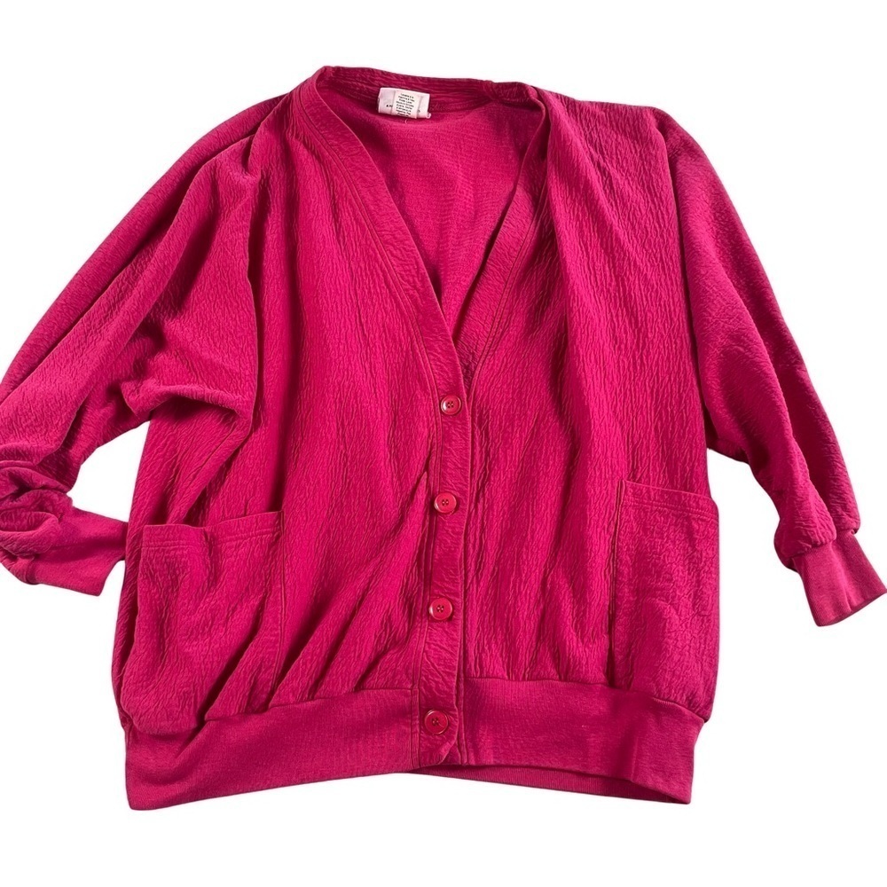 Vintage Sloppy Joes Casual-wear Pink Cardigan • Unisize
